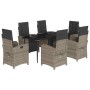 Garden dining set 7 pieces and gray synthetic rattan cushions by , Garden sets - Ref: Foro24-3212560, Price: 802,68 €, Discou...