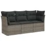 Garden sofa set 3 pieces and gray synthetic rattan cushions by , Garden sets - Ref: Foro24-3249049, Price: 195,61 €, Discount: %