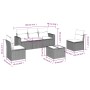 Garden sofa set with cushions 6 pieces beige synthetic rattan by , Modular outdoor sofas - Ref: Foro24-3251135, Price: 391,19...