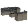 Garden sofa set 8 pieces and gray synthetic rattan cushions by , Garden sets - Ref: Foro24-3249139, Price: 490,35 €, Discount: %