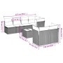 Garden sofa set 8 pieces and gray synthetic rattan cushions by , Garden sets - Ref: Foro24-3249139, Price: 481,68 €, Discount: %