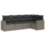 Garden sofa set with 5-piece synthetic rattan gray cushions by , Modular outdoor sofas - Ref: Foro24-3251267, Price: 334,76 €...