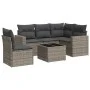 Set mit 6 Gartenmöbeln und Kissen synthetisches Rattangrau von , Modulare Sofas für den Außenbereich - Ref: Foro24-3251317, P...