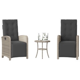 Garden chairs and table 3 pieces synthetic rattan gray cushion by , Garden sets - Ref: Foro24-365206, Price: 309,12 €, Discou...