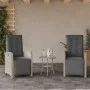 Sillas y mesita de jardín 3 piezas ratán sintético cojín gris de , Conjuntos de jardín - Ref: Foro24-365206, Precio: 348,26 €...