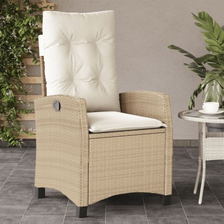 Verstellbarer Gartenstuhl mit Kissen Kunstrattan beige von , Gartenstühle - Ref: Foro24-365212, Preis: 127,44 €, Rabatt: %