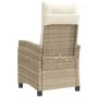 Reclining garden chair with beige synthetic rattan cushions by , Garden chairs - Ref: Foro24-365212, Price: 153,21 €, Discoun...