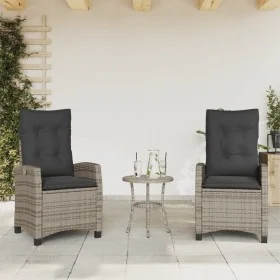 Reclining garden armchairs and 2 gray synthetic rattan cushions by , Garden chairs - Ref: Foro24-365219, Price: 293,33 €, Dis...