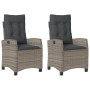 Reclining garden armchairs and 2 gray synthetic rattan cushions by , Garden chairs - Ref: Foro24-365219, Price: 231,01 €, Dis...