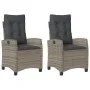 Reclining garden armchairs and 2 gray synthetic rattan cushions by , Garden chairs - Ref: Foro24-365219, Price: 301,79 €, Dis...