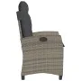 Reclining garden armchairs and 2 gray synthetic rattan cushions by , Garden chairs - Ref: Foro24-365219, Price: 301,79 €, Dis...