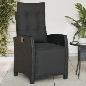Gartensessel mit Fußstütze PE Rattan schwarz von , Gartenstühle - Ref: Foro24-365233, Preis: 167,40 €, Rabatt: %