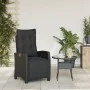 Gartensessel mit Fußstütze PE Rattan schwarz von , Gartenstühle - Ref: Foro24-365233, Preis: 167,40 €, Rabatt: %
