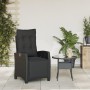 Gartensessel mit Fußstütze PE Rattan schwarz von , Gartenstühle - Ref: Foro24-365233, Preis: 132,00 €, Rabatt: %