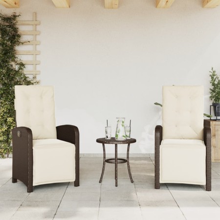Gartensessel und Fußstütze 2 Stk. PE Rattan braun von , Gartenstühle - Ref: Foro24-365194, Preis: 242,10 €, Rabatt: %