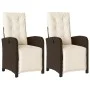Gartensessel und Fußstütze 2 Stk. PE Rattan braun von , Gartenstühle - Ref: Foro24-365194, Preis: 279,34 €, Rabatt: %