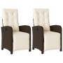 Gartensessel und Fußstütze 2 Stk. PE Rattan braun von , Gartenstühle - Ref: Foro24-365194, Preis: 242,10 €, Rabatt: %