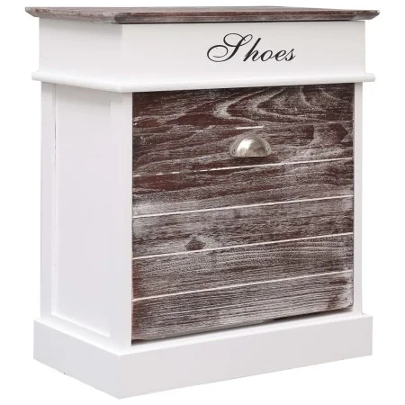 Braunes Schuhregal aus Paulownia-Holz, 50 x 28 x 58 cm von vidaXL, Schuhregale und Schuhorganisatoren - Ref: Foro24-284082, P...