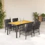 5-teiliges Gartenmöbel-Set mit Kissen synthetisches Rattan schwarz von , Gartensets - Ref: Foro24-3212044, Preis: 553,62 €, R...