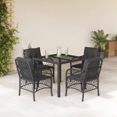 5-piece garden furniture set with black synthetic rattan cushions by , Garden sets - Ref: Foro24-3212025, Price: 470,05 €, Di...