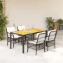 5-teiliges Gartenmöbel-Set mit Kissen synthetisches Rattan schwarz von , Gartensets - Ref: Foro24-3212038, Preis: 567,10 €, R...