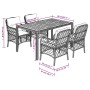 5-piece garden furniture set with black synthetic rattan cushions by , Garden sets - Ref: Foro24-3212038, Price: 491,93 €, Di...