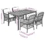 5-teiliges Gartenmöbel-Set mit Kissen synthetisches Rattan schwarz von , Gartensets - Ref: Foro24-3212038, Preis: 567,10 €, R...