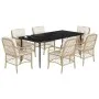 7-piece garden dining set with beige synthetic rattan cushions by , Garden sets - Ref: Foro24-3212143, Price: 924,57 €, Disco...