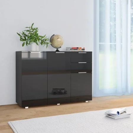 Hochglanzschwarzes Sideboard 107x35x80,5 cm von vidaXL, Sideboards - Ref: Foro24-283719, Preis: 162,14 €, Rabatt: %