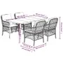 5-teiliges Garten-Esszimmer-Set mit Kissen synthetisches Rattan beige von , Gartensets - Ref: Foro24-3212141, Preis: 651,65 €...