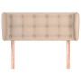 Cabecero de cuero sintético color capuchino 83x23x78/88 cm