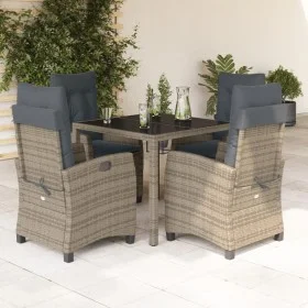 5-piece garden dining set with gray synthetic rattan cushions by , Garden sets - Ref: Foro24-3212645, Price: 661,97 €, Discou...