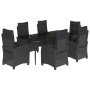 7-piece garden dining set with black synthetic rattan cushions by , Garden sets - Ref: Foro24-3212749, Price: 1,00 €, Discoun...
