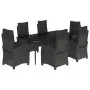 7-piece garden dining set with black synthetic rattan cushions by , Garden sets - Ref: Foro24-3212749, Price: 1,00 €, Discoun...