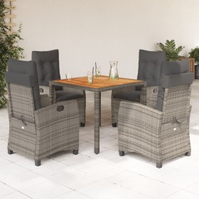 5-piece garden dining set with gray synthetic rattan cushions by , Garden sets - Ref: Foro24-3212672, Price: 598,70 €, Discou...