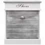 Mueble zapatero de madera de Paulownia gris 50x28x58 cm de vidaXL, Zapateros y organizadores de calzado - Ref: Foro24-284081,...