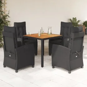 5-piece garden furniture set with black synthetic rattan cushions by , Garden sets - Ref: Foro24-3212664, Price: 727,68 €, Di...