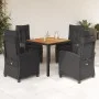 5-piece garden furniture set with black synthetic rattan cushions by , Garden sets - Ref: Foro24-3212664, Price: 696,68 €, Di...