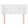 Cabecero de cuero sintético blanco 93x23x78/88 cm