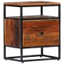 Bedside table made of recycled solid wood and steel 40x30x50 cm by vidaXL, Nightstands - Ref: Foro24-282725, Price: 72,76 €, ...