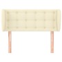 Cabecero de cuero sintético color crema 93x23x78/88 cm