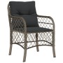 Set comedor de jardín 5 piezas con cojines ratán sintético gris de , Conjuntos de jardín - Ref: Foro24-3212031, Precio: 441,7...