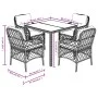5-teiliges Garten-Esszimmerset mit synthetischen Rattankissen grau von , Gartensets - Ref: Foro24-3212031, Preis: 457,03 €, R...