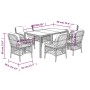 7-teiliges Garten-Esszimmerset und Kissen synthetisches Rattangrau von , Gartensets - Ref: Foro24-3212033, Preis: 658,78 €, R...