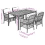 5-piece garden dining set with gray synthetic rattan cushions by , Garden sets - Ref: Foro24-3212050, Price: 495,40 €, Discou...