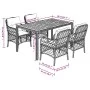5-piece garden dining set with gray synthetic rattan cushions by , Garden sets - Ref: Foro24-3212050, Price: 513,65 €, Discou...