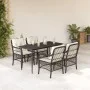 5-teiliges Gartenmöbel-Set mit Kissen synthetisches Rattan schwarz von , Gartensets - Ref: Foro24-3212084, Preis: 496,16 €, R...