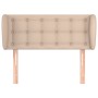 Cabecero de cuero sintético color capuchino 93x23x78/88 cm