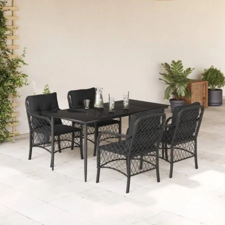 5-piece garden furniture set with black synthetic rattan cushions by , Garden sets - Ref: Foro24-3212099, Price: 526,29 €, Di...
