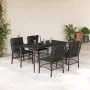 Set de muebles jardín 5 pzas con cojines ratán sintético negro de , Conjuntos de jardín - Ref: Foro24-3212099, Precio: 530,45...